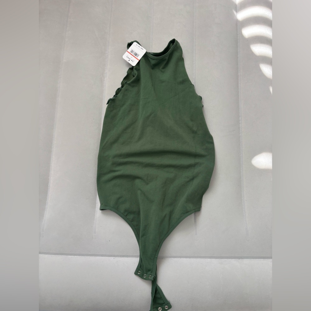 Free People Forest Green Bodysuit